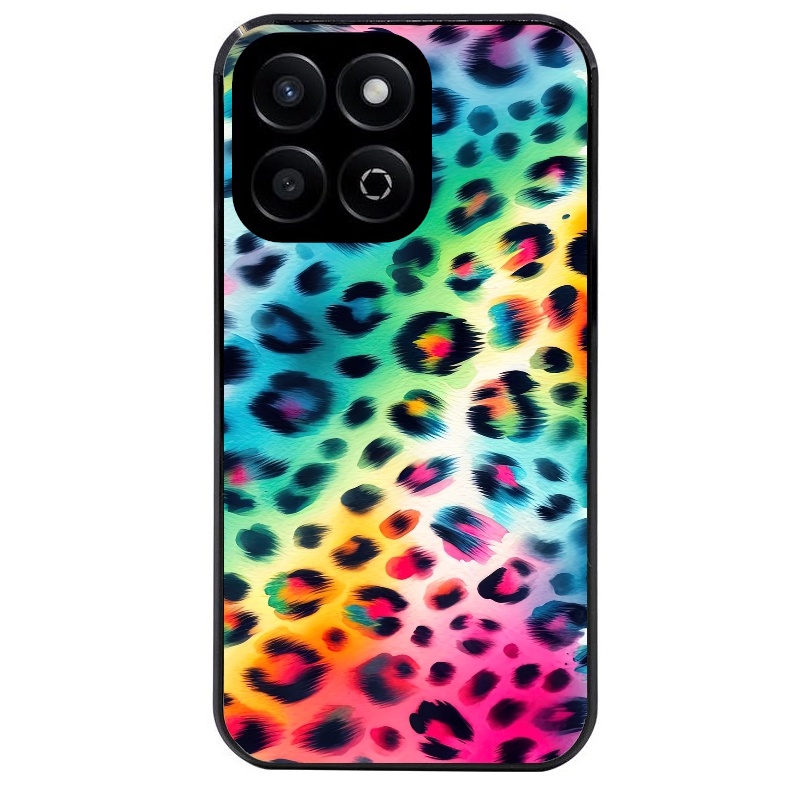 Coque noire taperso pour Honor 70 LITE 90 et LITE avec motif leopard arc protection antichoc personnalisée