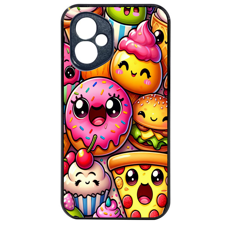 Coque noire taperso pour Honor 400 et Lite Pro Smart avec motif anime donut kawaii protection antichoc personnalisée