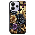 Coque noire taperso pour Redmi Note 14 et PRO PLUS 4G 5G avec motif papillon gothic protection antichoc personnalisée