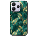 Coque noire taperso pour Redmi Note 14 et PRO PLUS 4G 5G avec motif palmier vert protection antichoc personnalisée