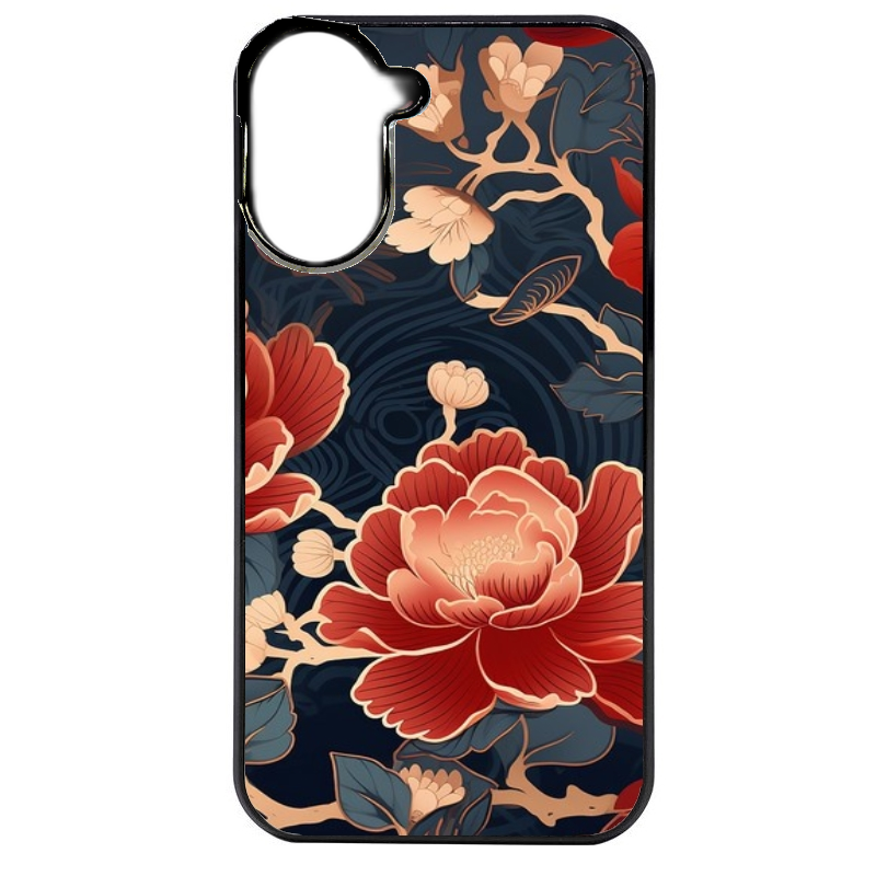 Coque noire taperso pour Redmi A5 4G avec motif fleur japan protection antichoc personnalisée