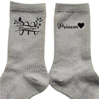Chaussettes personnalisée paillettes argent motif mamie magnifique