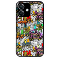 Coque noire taperso pour OPPO A40 avec motif tag et graffiti protection antichoc personnalisée