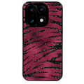 Coque noire taperso pour OnePlus 15 avec motif zebre grenat protection antichoc personnalisée