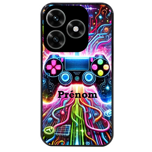 Coque noire taperso pour Honor X6B X5C X5C PLUS avec motif gamer electro personnalisee protection antichoc personnalisée