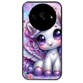 Coque noire taperso pour Redmi A3 avec motif licorne violette protection antichoc personnalisée