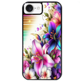 Coque noire taperso pour Iphone 17 17E AIR MAX PRO avec motif fleur fluo protection antichoc personnalisée