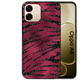 Coque noire taperso pour OPPO A6 A6X 4G et 5G avec motif zebre grenat protection antichoc personnalisée