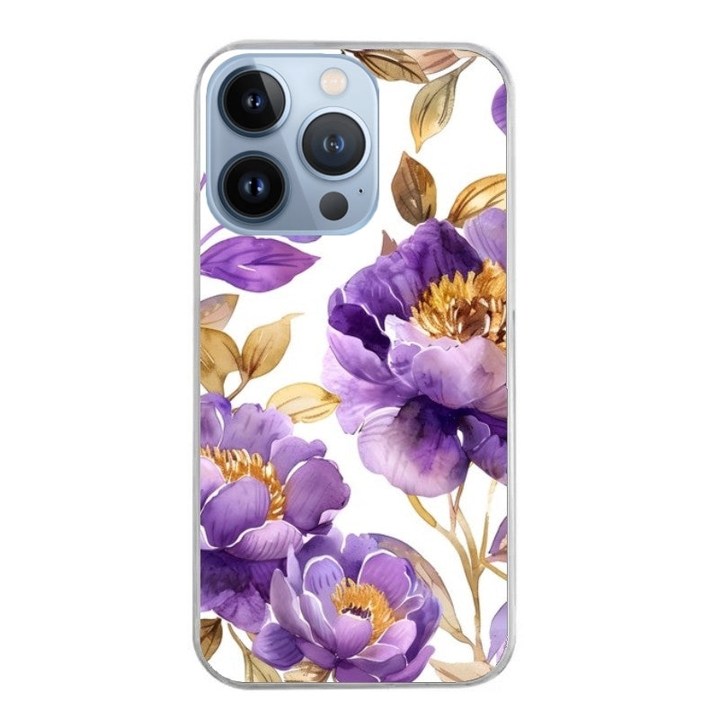 Coque taperso pour Iphone 11 et PRO PRO MAX avec motif fleur pivoine protection antichoc personnalisée