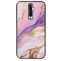 Coque noire taperso pour OPPO Reno 2 et 2Z avec motif marbre violet protection antichoc personnalisée