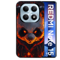 Coque noire taperso pour Redmi Note 15 et PRO PLUS 4G 5G avec motif panda very angry protection antichoc personnalisée
