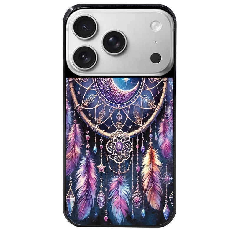 Coque noire taperso pour Iphone 17 17E AIR MAX PRO avec motif dreamcatcher et lune protection antichoc personnalisée