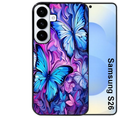 Coque noire taperso pour galaxy S26 et PLUS ULTRA FE avec motif papillon violet uv protection antichoc personnalisée