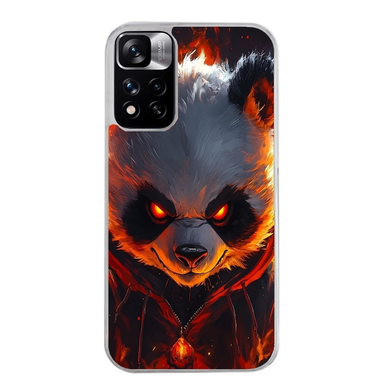 Coque taperso pour Redmi Note 10 4G 5G PRO 10S avec motif panda very angry protection antichoc personnalisée