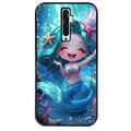 Coque noire taperso pour OPPO Reno 2 et 2Z avec motif sirene style anime protection antichoc personnalisée