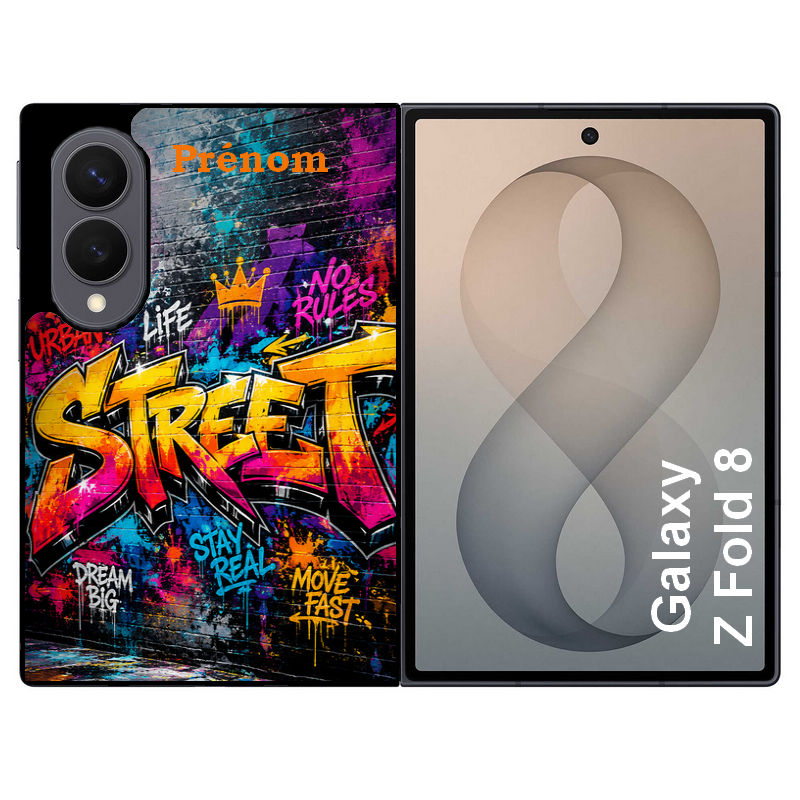 Coque pour Z FOLD 8 personnalisée street tag graffiti