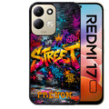 Coque pour Redmi 17 et 17C 4G 5G personnalisée street tag graffiti