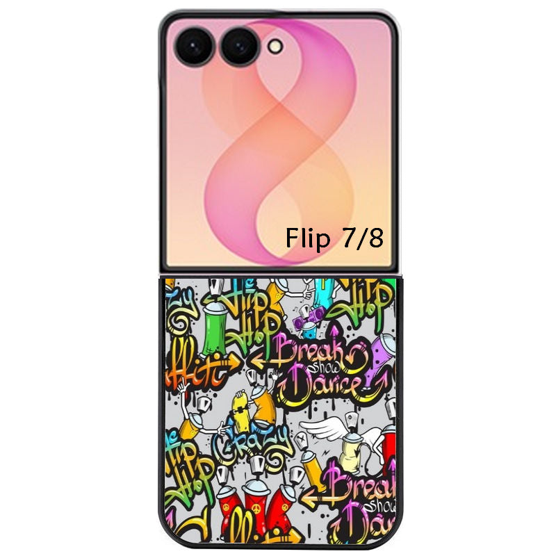 Coque pour Z FLIP 6 7 8 tag graffiti