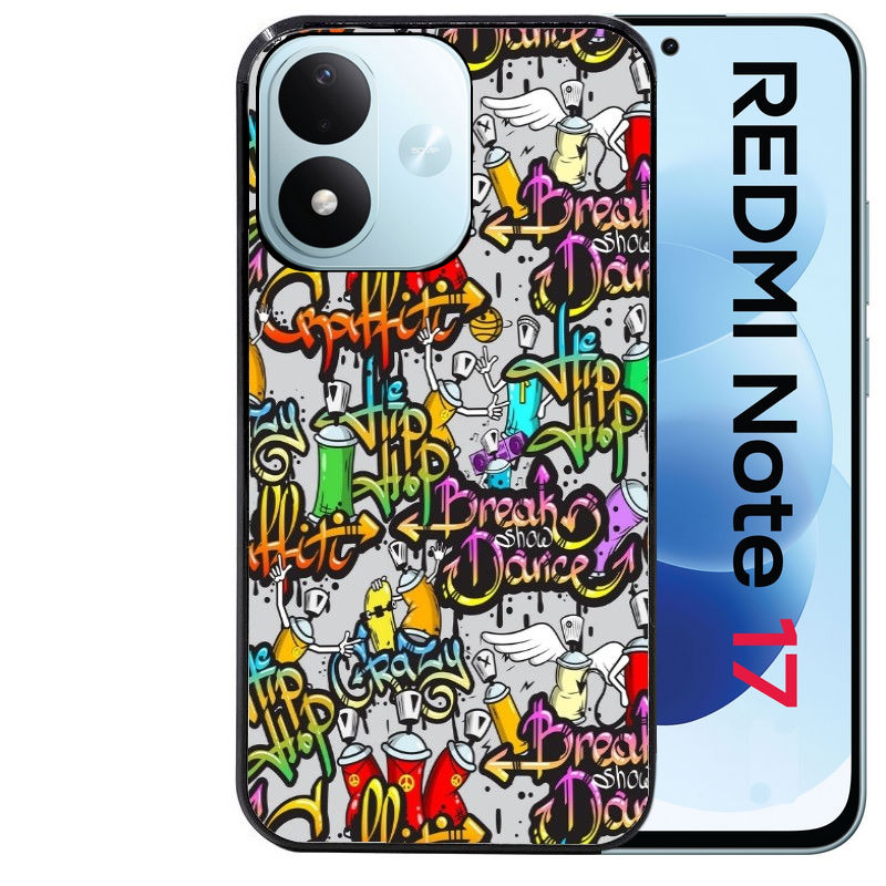 Coque pour Redmi Note 17 et PRO 4G 5G Max tag graffiti