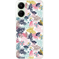 Coque taperso pour POCO C65 4G avec motif jungle et fleur rose protection antichoc personnalisée