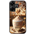Coque noire taperso pour POCO M6 4G avec motif cafe love morning personnalise protection antichoc personnalisée