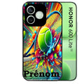 Coque noire pour Honor 600 LITE avec motif tennis color personnaliséee protection antichoc personnalisée