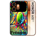 Coque noire taperso pour Honor 600 et 600 PRO avec motif tennis color personnalisee protection antichoc personnalisée