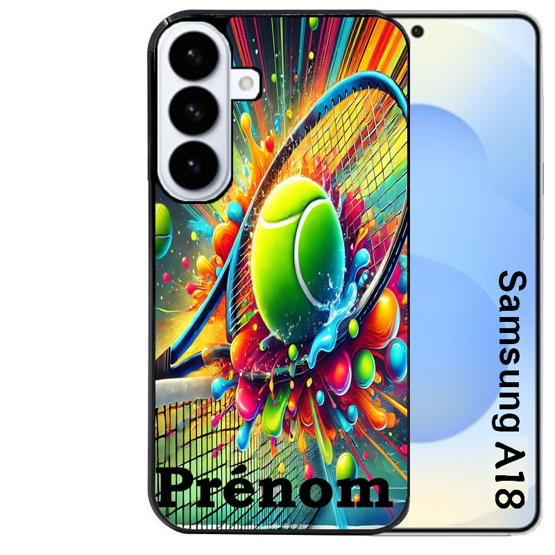 Coque pour Galaxy A08 A18 A28 A38 A58 personnalisée tennis color