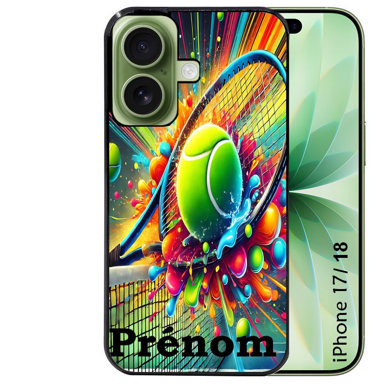 Coque pour Iphone 18 / PRO / PRO MAX / 18E personnalisée tennis color
