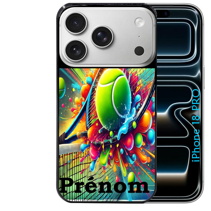 Coque pour Iphone 18 / PRO / PRO MAX / 18E personnalisée tennis color