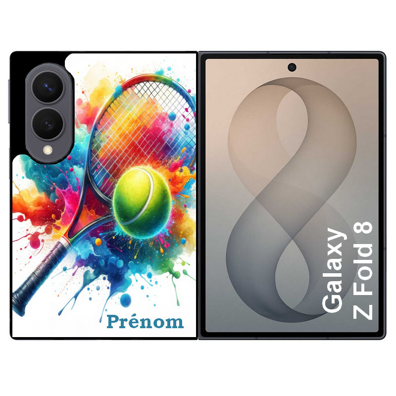 Coque pour Z FOLD 8 personnalisée tennis raquette
