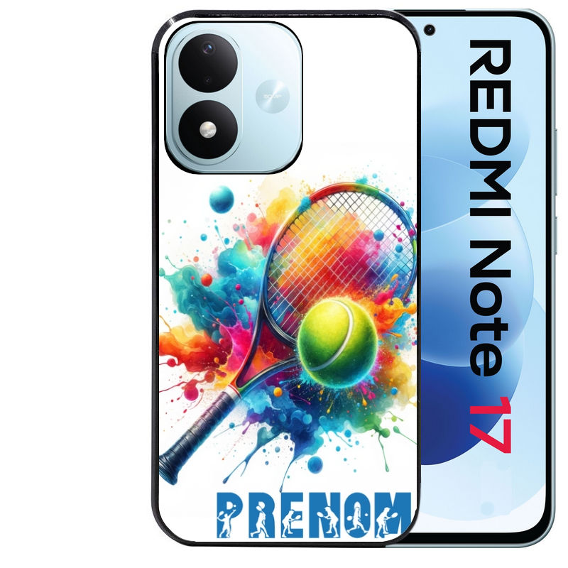 Coque pour Redmi Note 17 et PRO 4G 5G Max personnalisée tennis raquette