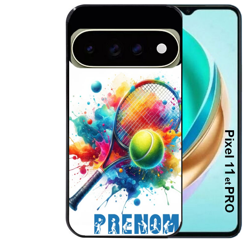 Coque pour Pixel 10 / 11 / PRO / XL personnalisée tennis raquette