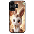 Coque noire taperso pour POCO M6 4G avec motif lapin ballon protection antichoc personnalisée