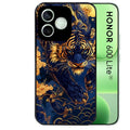 Coque noire pour Honor 600 LITE avec motif tigre et fleur protection antichoc personnalisée