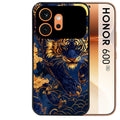 Coque noire taperso pour Honor 600 et 600 PRO avec motif tigre et fleur protection antichoc personnalisée