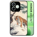 Coque noire pour Honor 600 LITE avec motif tigre bonzai protection antichoc personnalisée