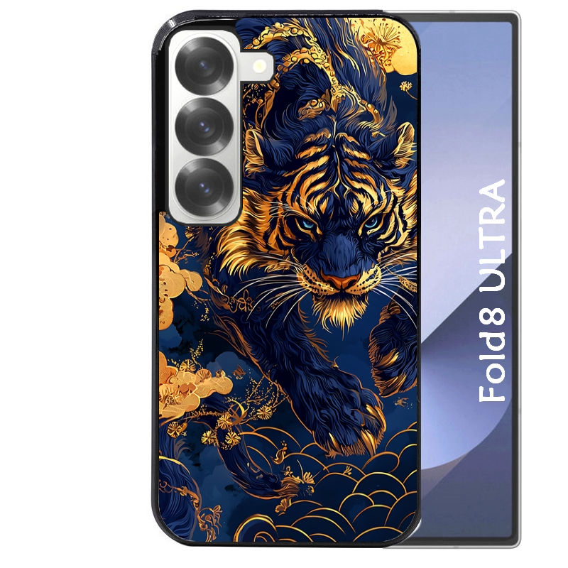 Coque pour Z Fold 8 / ULTRA tigre et fleur