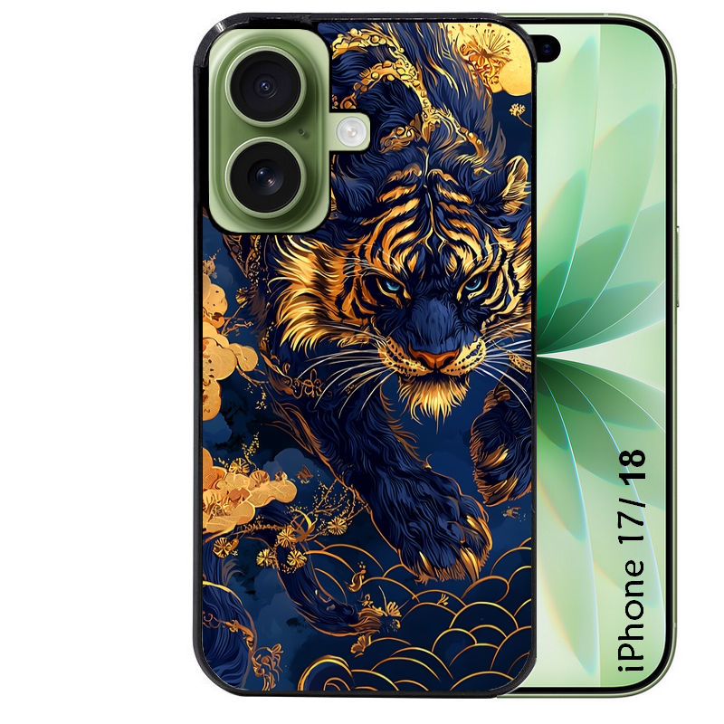 Coque pour Iphone 18 / PRO / PRO MAX / 18E tigre et fleur