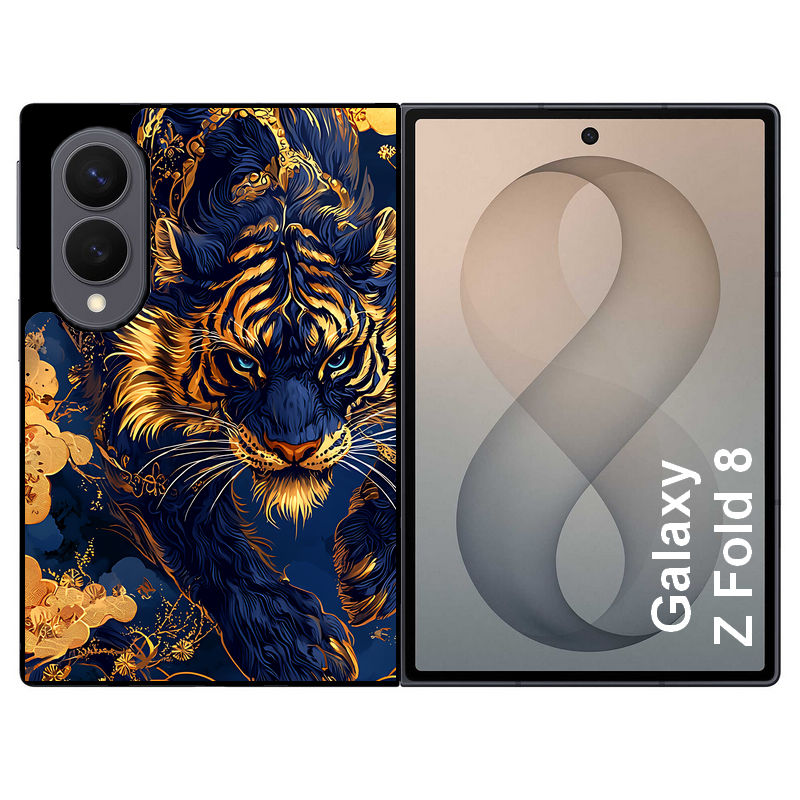 Coque pour Z FOLD 8 tigre et fleur