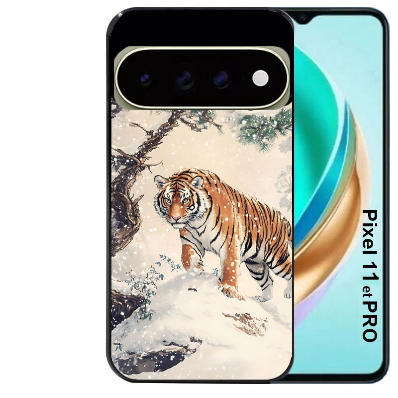 Coque pour Pixel 10 / 11 / PRO / XL tigre bonzai