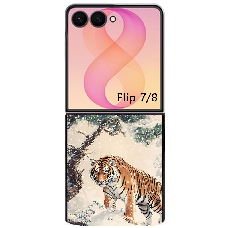 Coque pour Z FLIP 6 7 8 tigre bonzai