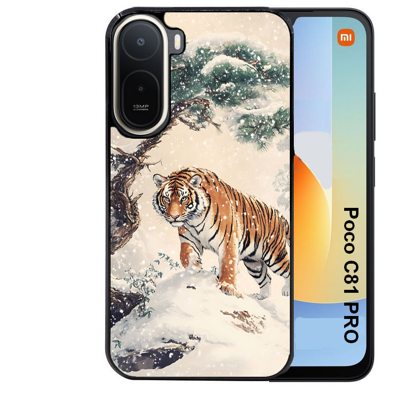 Coque pour POCO C81 PRO tigre bonzai