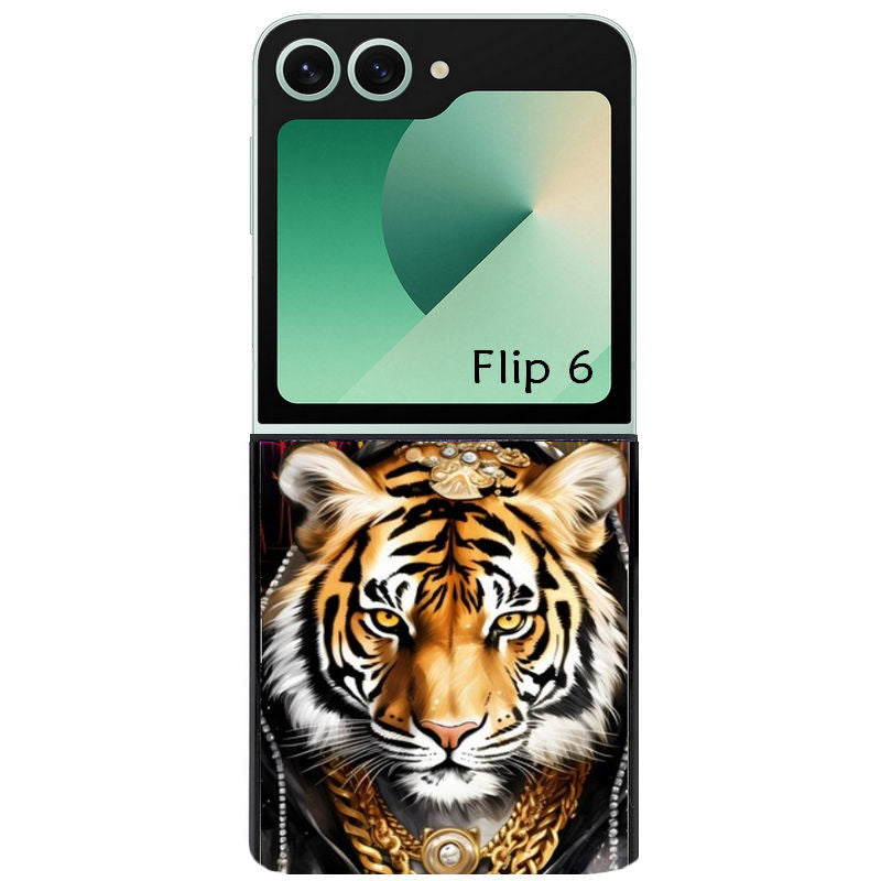 Coque pour Z FLIP 6 7 8 tigre style hip hop