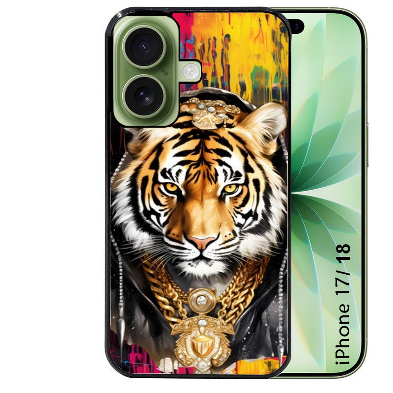 Coque pour Iphone 18 / PRO / PRO MAX / 18E tigre style hip hop