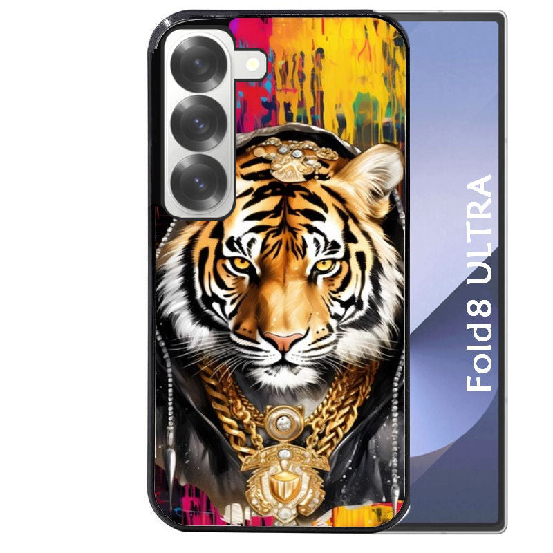 Coque pour Z Fold 8 / ULTRA tigre style hip hop