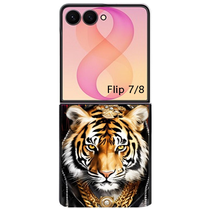 Coque pour Z FLIP 6 7 8 tigre style hip hop