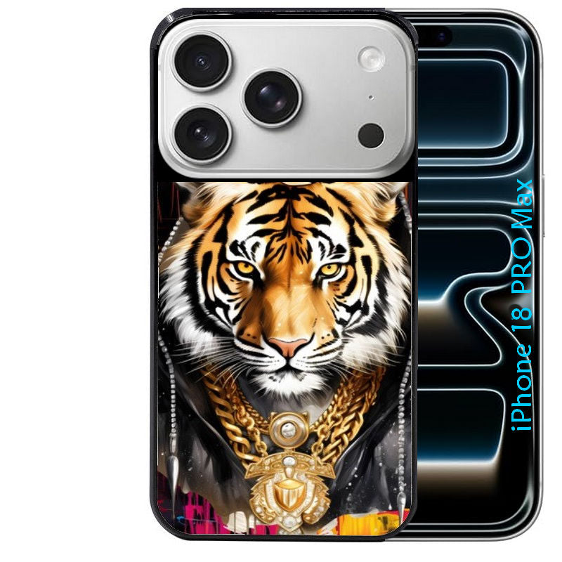 Coque pour Iphone 18 / PRO / PRO MAX / 18E tigre style hip hop