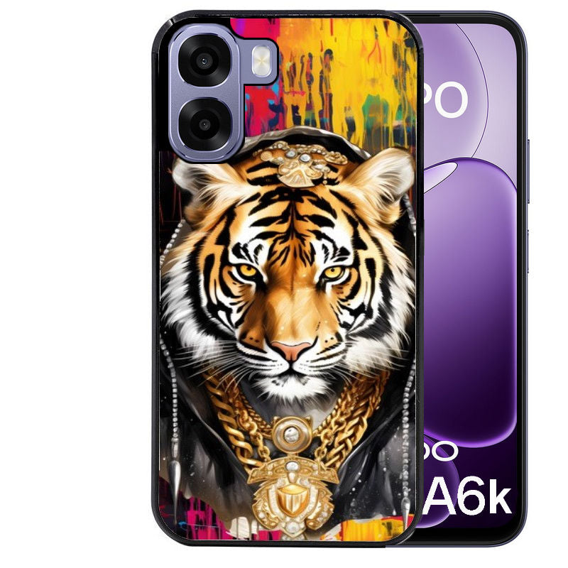 Coque pour Oppo A6 A6 A6K tigre style hip hop