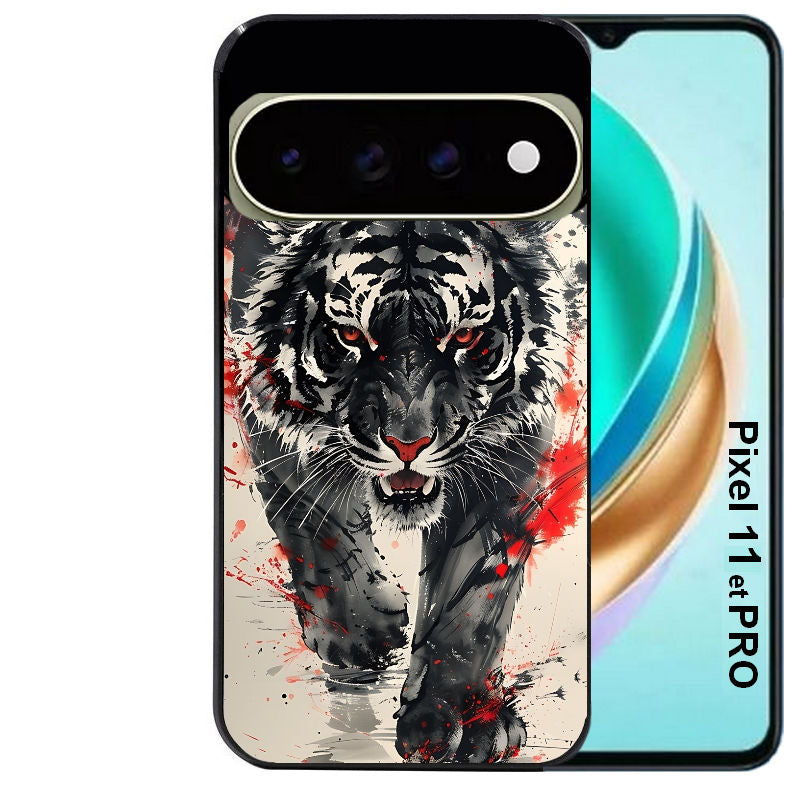 Coque pour Pixel 10 / 11 / PRO / XL tigre japan